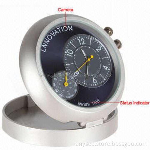 Table Clock Spy Camera/DVR with Motion Detection and Temperature Display